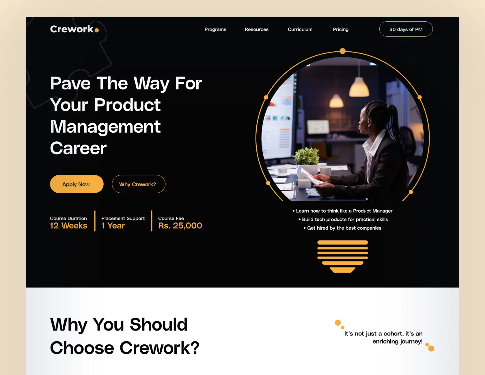 Crework Landing Page
